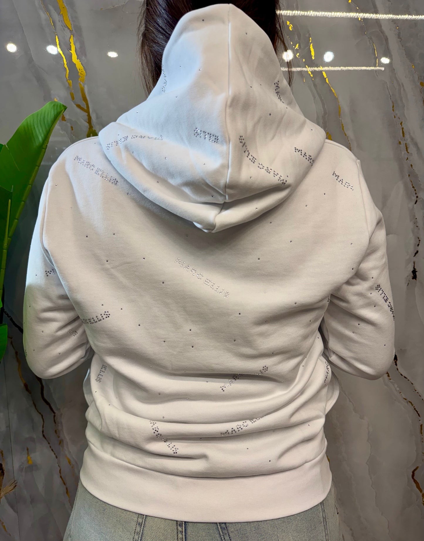 Maglia con zip brillantinata Marc Ellis