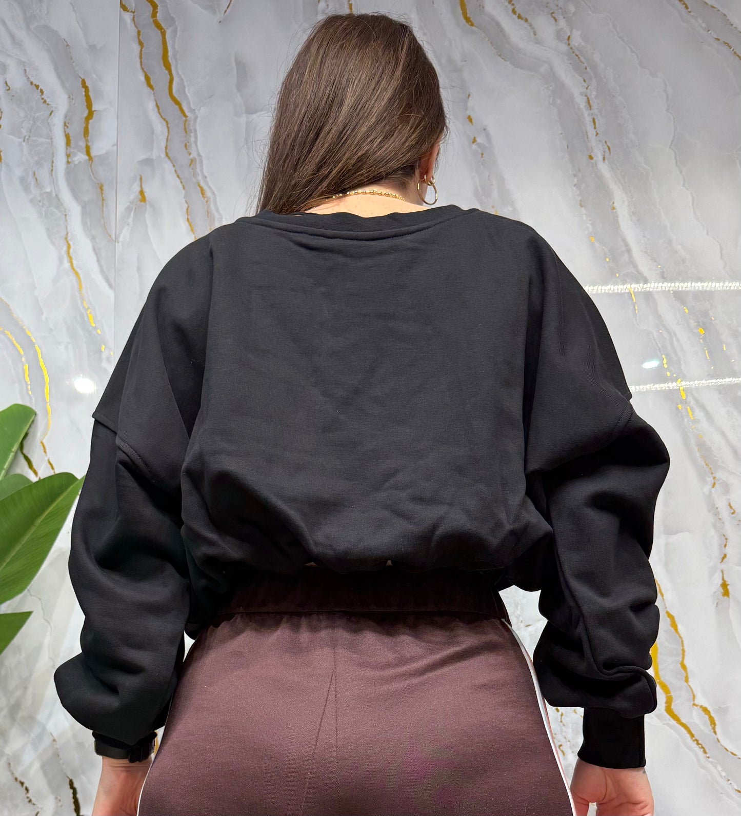 Crop top felpa COMME des FUCKDOWN