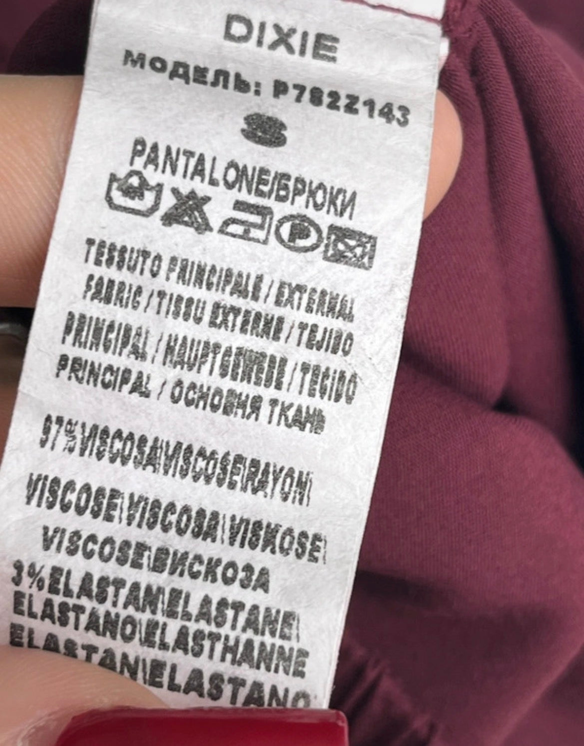 Pantalone DIXIE bordeaux
