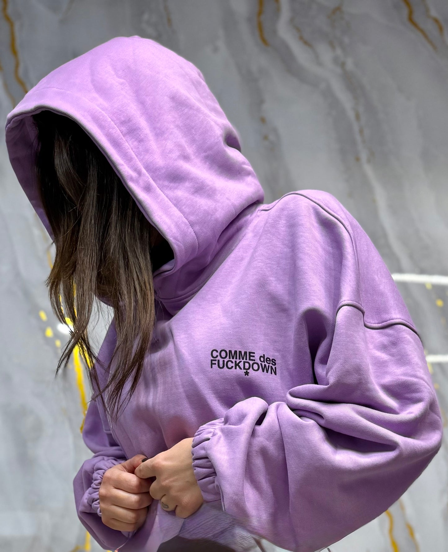 Felpa croce crop top