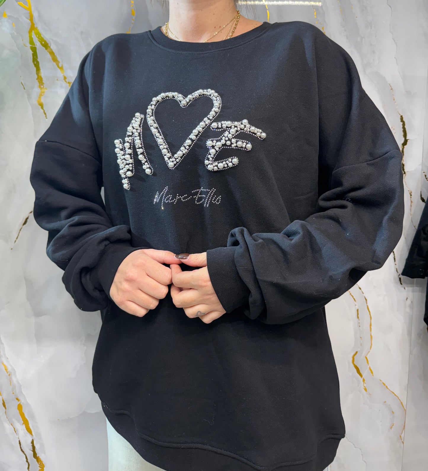 Felpa over con perline Marc Ellis