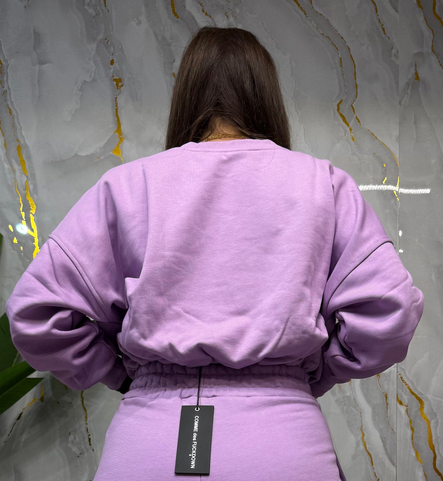 Crop top felpa COMME des FUCKDOWN