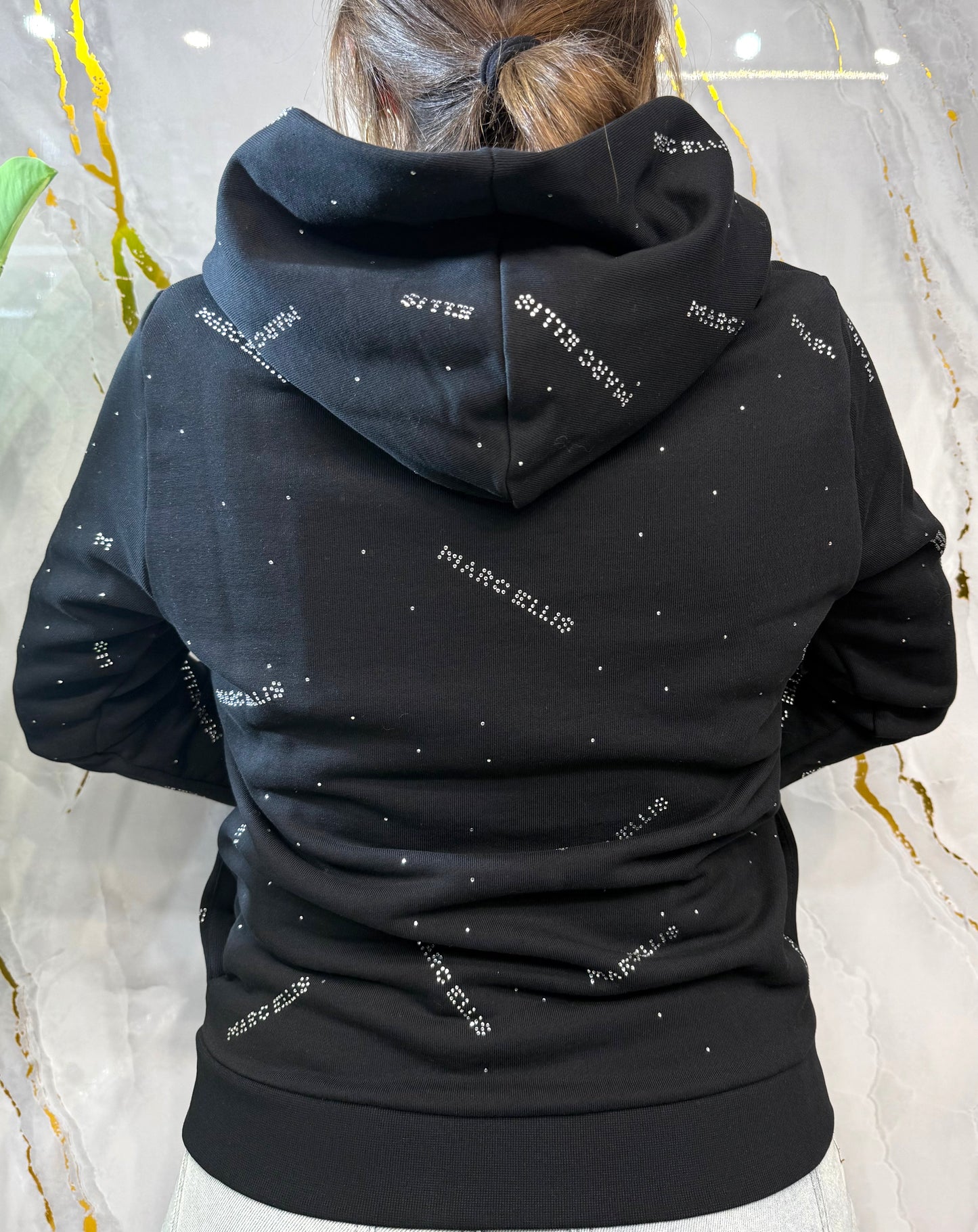 Maglia con zip brillantinata Marc Ellis