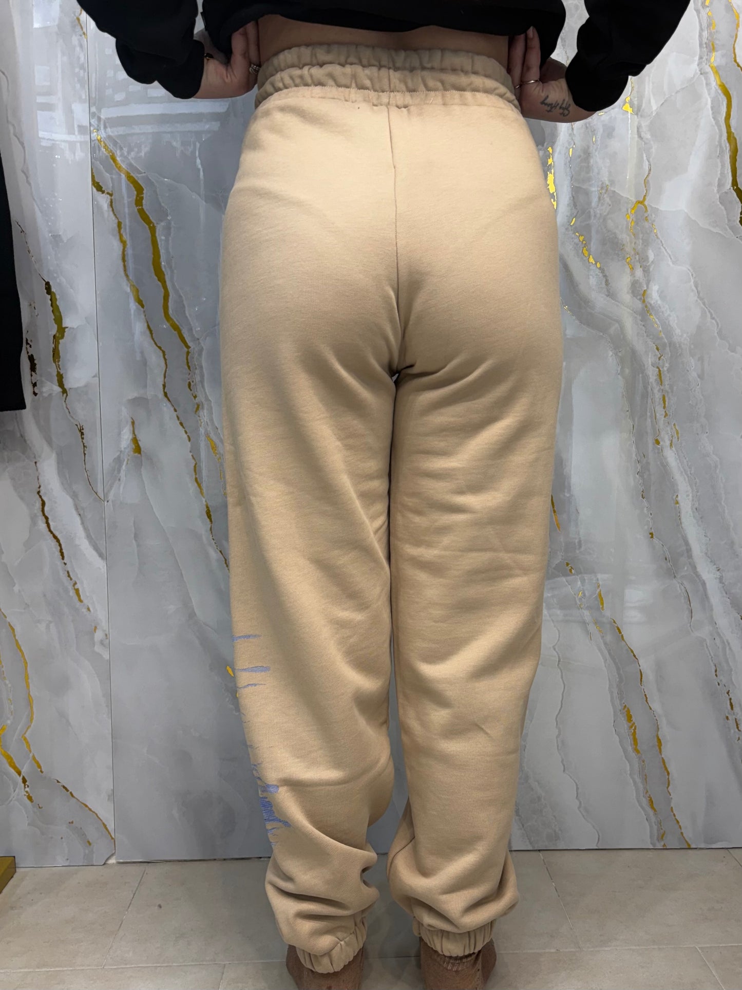 Pantatuta stampa font distorto COMME des FUCKDOWN