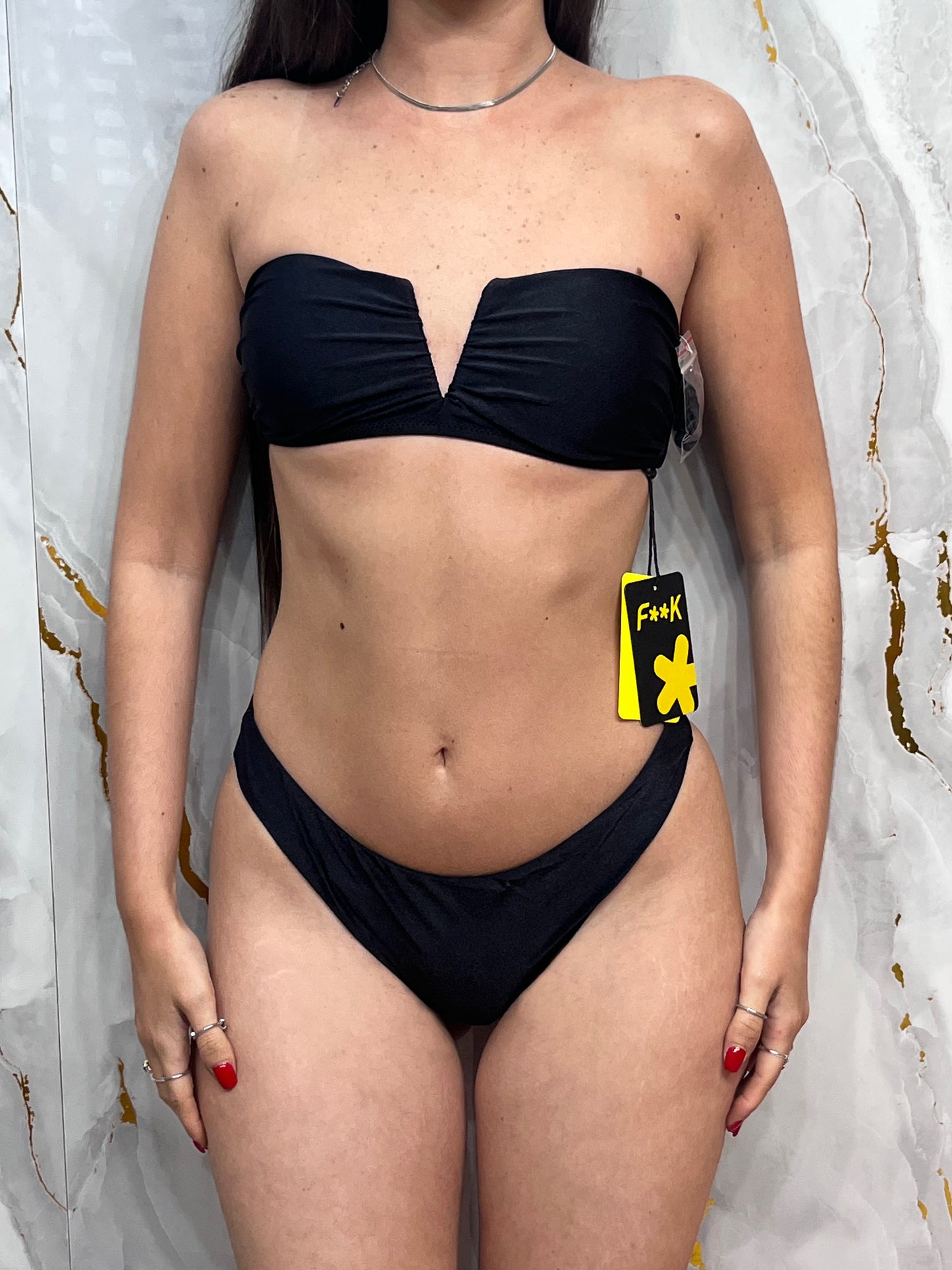Bikini fascia monochrome - F**K