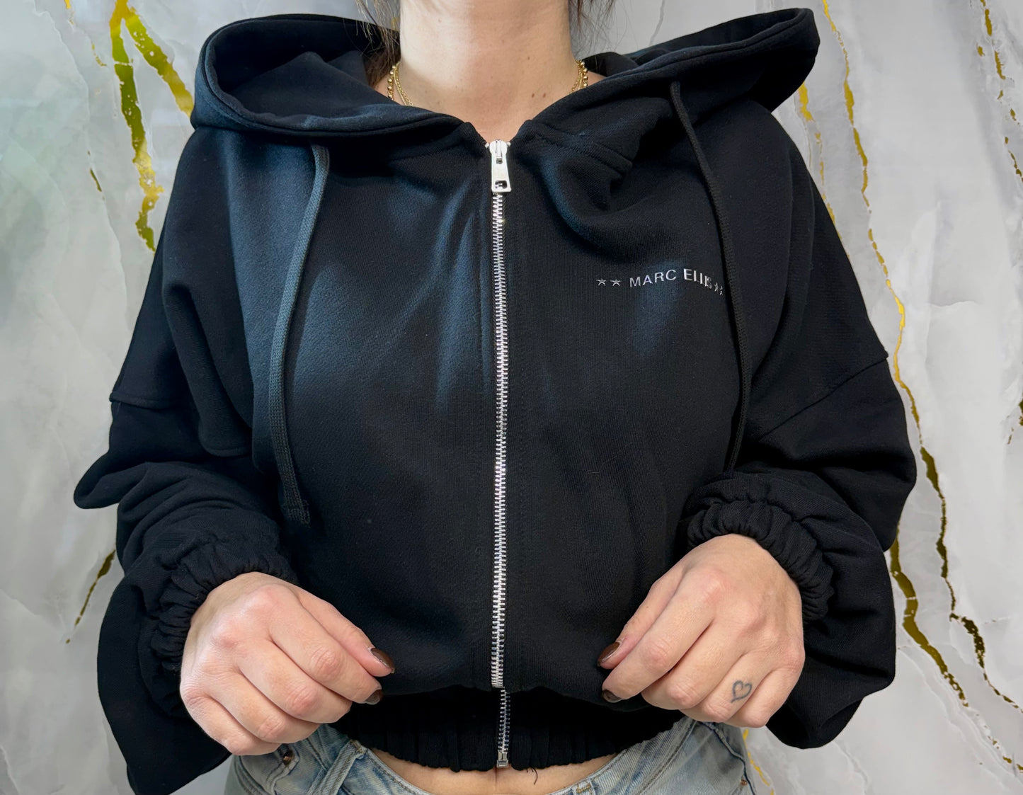 Felpa Marc Ellis con zip cotta