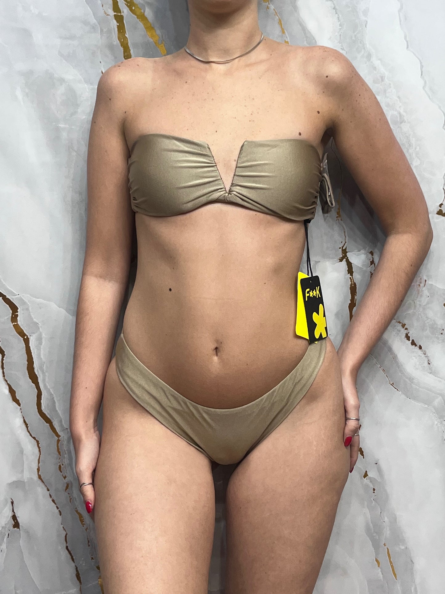 Bikini fascia monochrome - F**K
