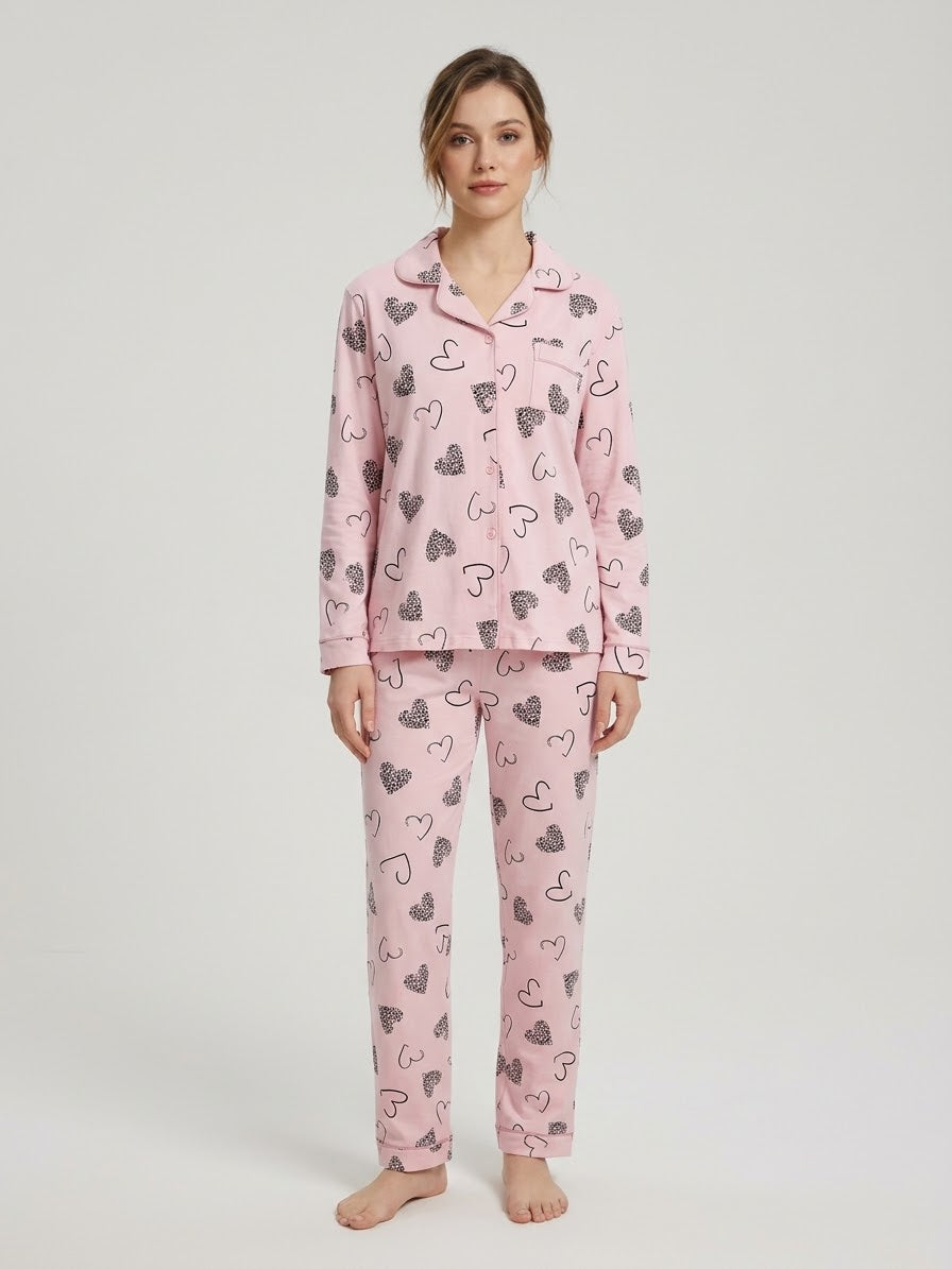 Pigiama Donna "Leopard Hearts"